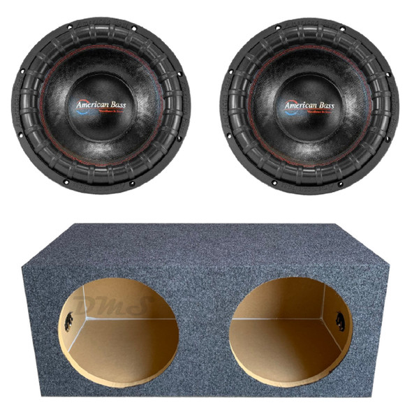 American Bass ELITE 12 Package | Dual 12" 2400W D4 Subwoofers & QPower Sealed Box
