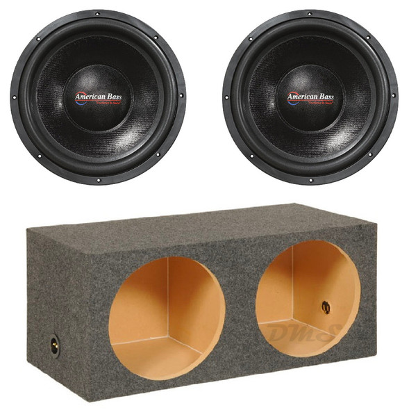 American Bass TITAN 15 Package | Dual 15" 3000W D4 Subwoofers & QPower HD Sealed Box
