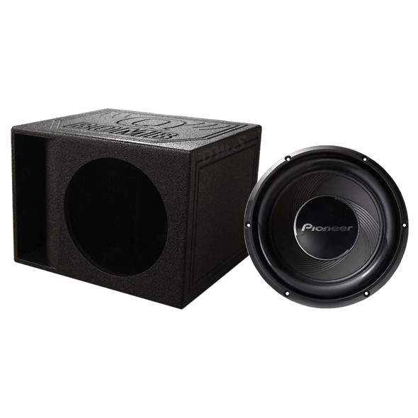 Pioneer TS-A30S4 Package | 12" 1400W S4 Subwoofer & QBomb Kerf Ported Box