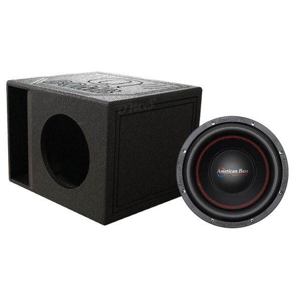 American Bass XD 10 Package | 10" 900W D4 Subwoofer & QBomb Kerf Ported Box