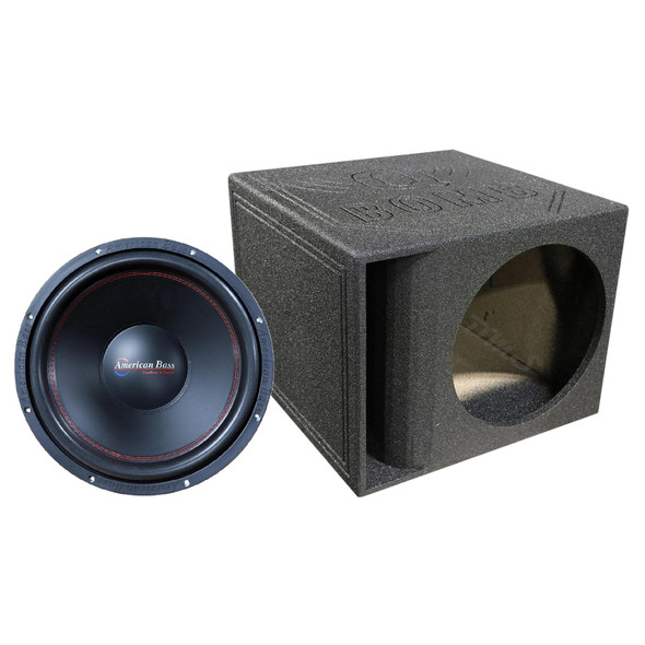 American Bass XD 15 Package | 15" 2000W D2 Subwoofer & QBomb Kerf Ported Box