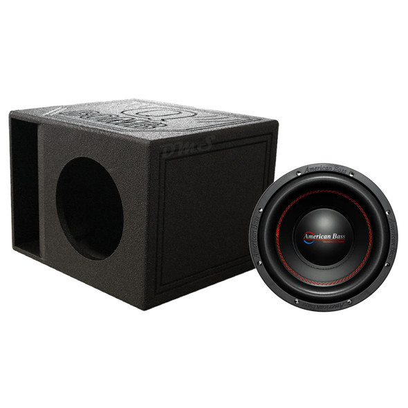 American Bass XO 10 Package | 10" 600W D4 Subwoofer & QBomb Kerf Ported Box