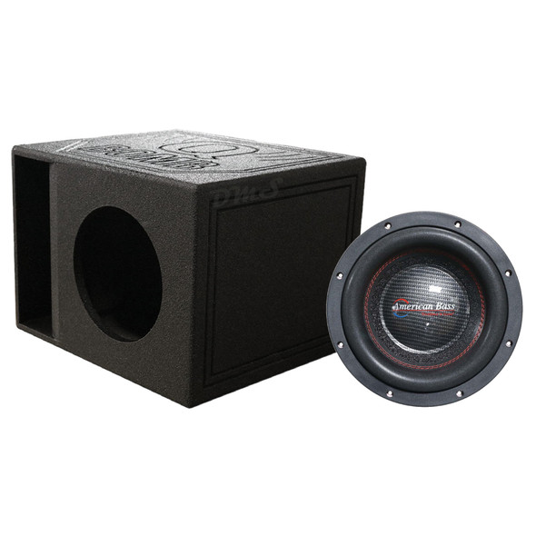 American Bass HAWK 10 Package | 10" 3000W D4 Subwoofer & QBomb Kerf Ported Box