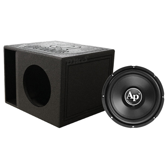 Audiopipe TS-PP2-10-D4 Package | 10" 800W D4 Subwoofer & QBomb Kerf Ported Box