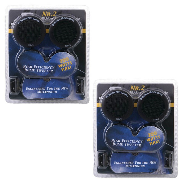 Power Acoustik NB-2 | 1 Inch 200W Piezo Dome Tweeters (4 Pack)