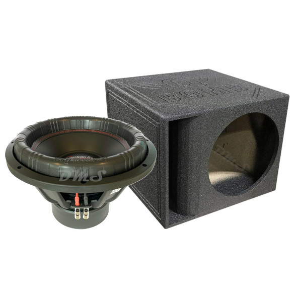 American Bass XFL 15 Package | 15 Inch 3000W DVC 4 Ohm Subwoofer & QBomb Kerf Ported Box XFL1544, XFL-1544, XFL15D4, XFL-15-D4