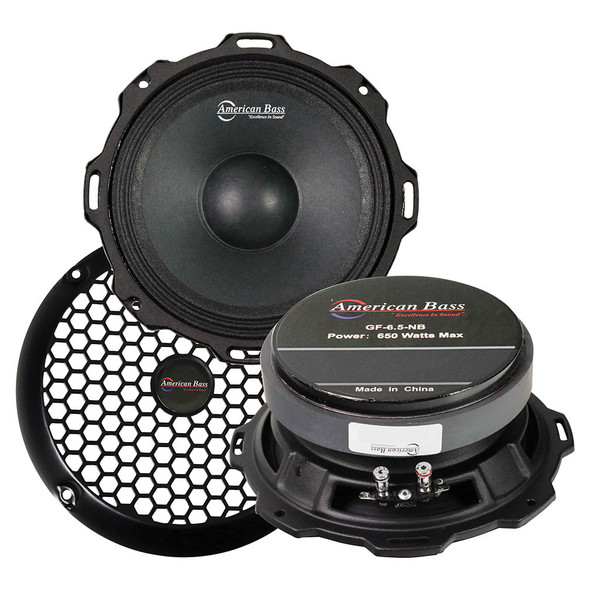 American Bass Godfather GF65NB | 6.5 Inch 650W 4 Ohm Pro Audio Speakers (Pair)