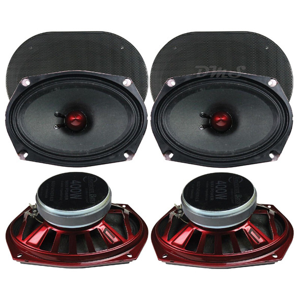 American Bass Godfather 6x9 Inch 400W 4 Ohm Pro Bullet Speakers | GF69MR (4 Pack)