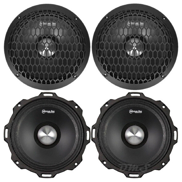 American Bass Godfather 8 Inch 800W 4 Ohm Pro Midrange Speakers | GF8MR (4 Pack)