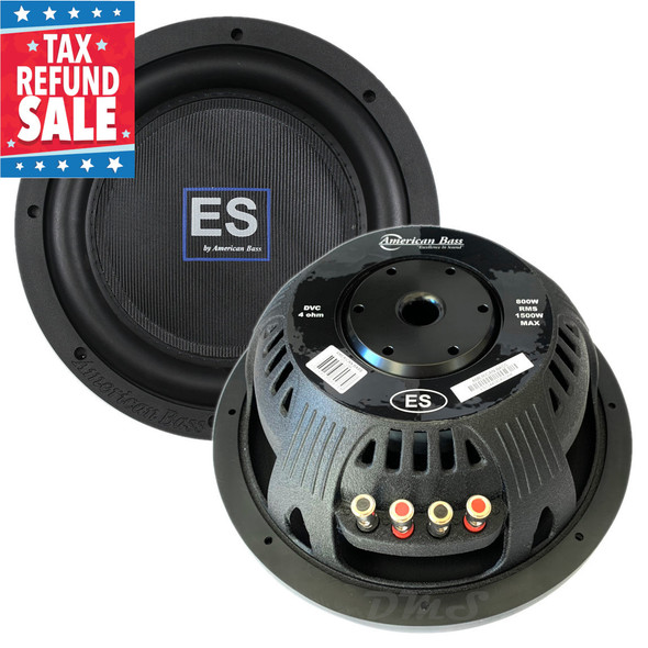 American Bass ES 12 Inch 1600W DVC 4 Ohm Shallow Slim Subwoofer | ES1244