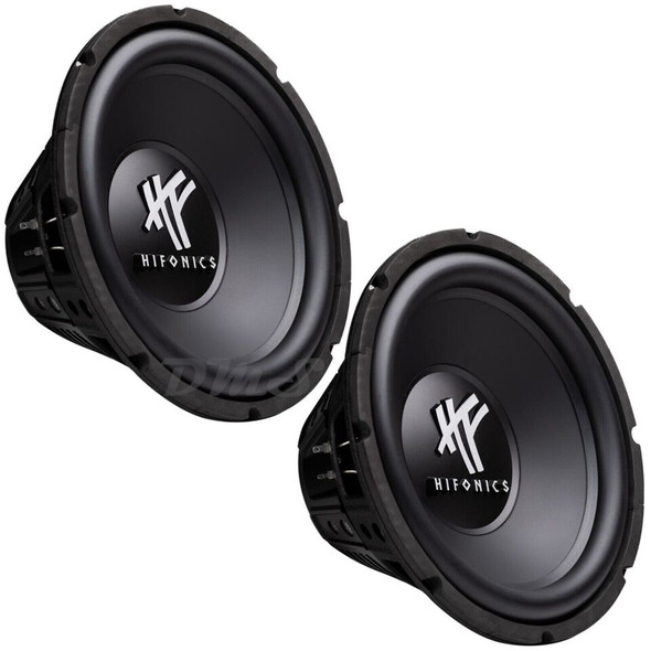 Hifonics HFX 12 Inch 800W DVC 4 Ohm Subwoofers | HFX12D4BK (Pair)