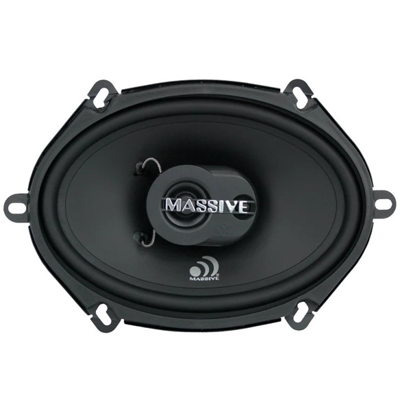 Massive Audio MX57 | 5x7 Inch 220W 4 Ohm 3-Way Coaxial Speakers (4 Pack)