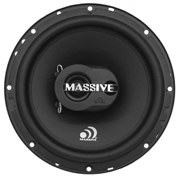 Massive Audio MX65S | 6.5 Inch 100W 4 Ohm 3-Way Shallow Coaxial Speakers (4 Pack)