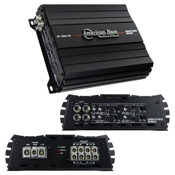 American Bass Godfather 200.4 | 720W RMS 4 Channel Full Range Amplifier | GF2004D