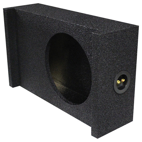 QBomb QBSHALLOW10DF | 10 Inch Sealed Shallow Slim Subwoofer Box Down Fire (2 Pack)