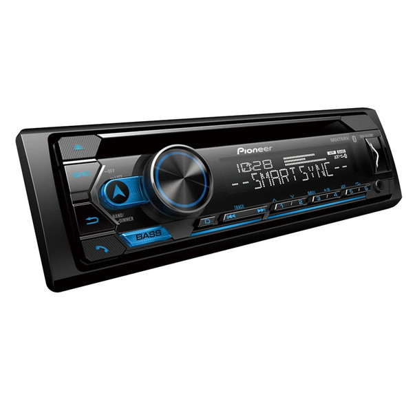Pioneer DEH-S4220BT | Single Din Multi-Media Bluetooth Head Unit ANGLED PHOTO