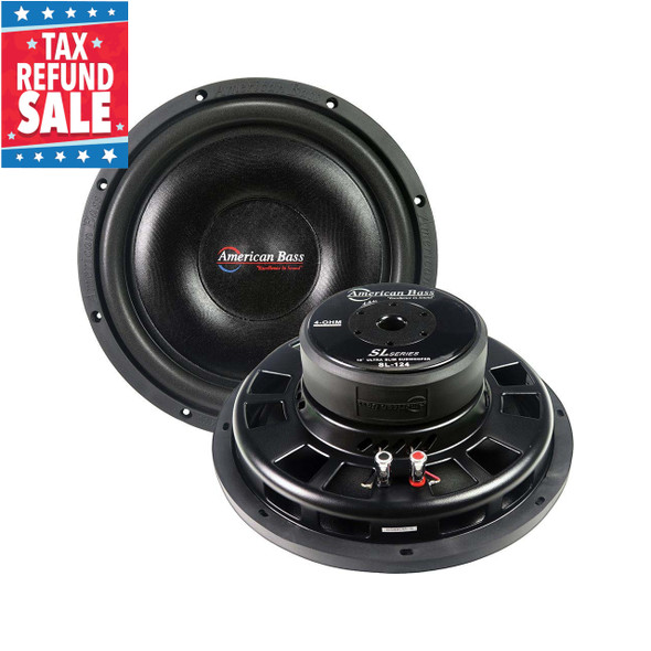 American Bass SL 12 Inch 600W SVC 4 Ohm Shallow Slim Subwoofer | SL124 TAX SALE MAIN PHOTO