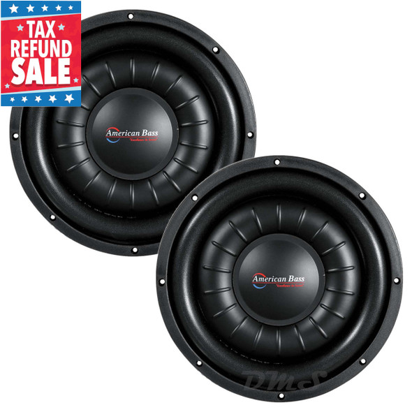 American Bass HAWK Slim 10 Inch 1500W DVC 4 Ohm Shallow Subwoofers | HAWKSLIM1044 (Pair) TAX SALE MAIN PHOTO