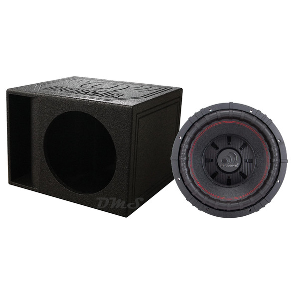 Massive Audio GTR 12 Package | 12" 1600W D2 Subwoofer & QBomb Kerf Ported Box