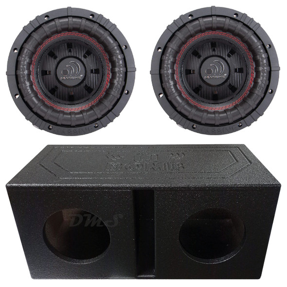 Massive Audio GTR 8 Package | Dual 8" 1000W D4 Subwoofers & QBomb Ported Box main photo