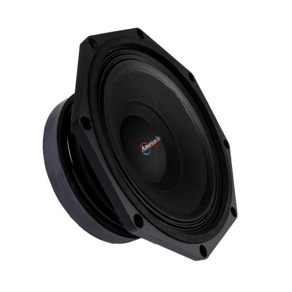 American Bass Godfather Pro Cast 8 Inch 500W 4 Ohm Pro Midrange Speakers | GFPRO8MB (4 Pack) angled photo of speaker