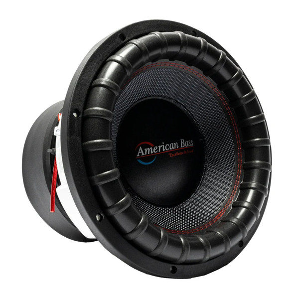 American Bass Godfather 12 Inch 8000W DVC 1 Ohm Subwoofers | GF1211 V3 (Pair) angled photo of subwoofer
