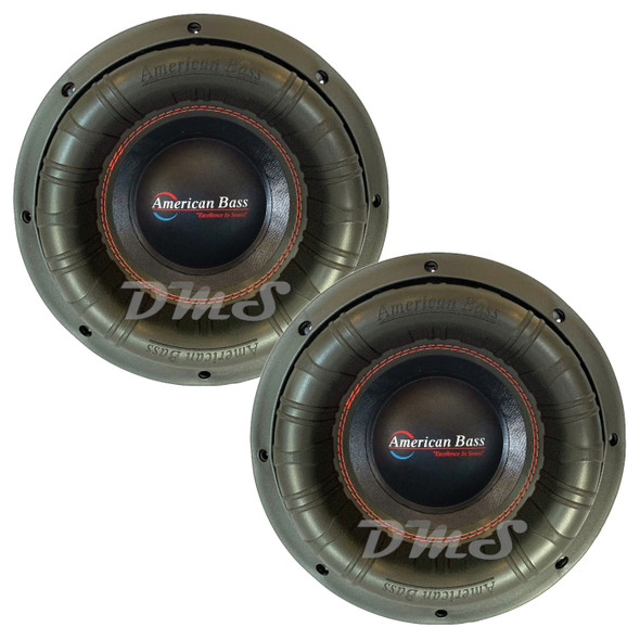 American Bass HD 10 Inch 4000W DVC 2 Ohm Subwoofers (Pair)