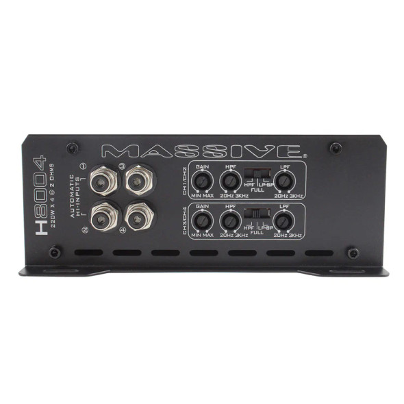 Massive Audio HIPPO H8004 | 900W RMS 4 Channel Full Range Amplifier