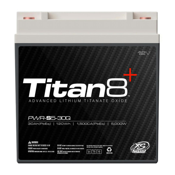 XS Power TITAN8 PWR-S5-30Q | Lithium 12-Volt 30AH Power Cell Battery | 5000W