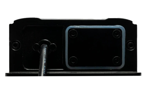 VFL Audio Stealth MMC 2002 | 1000W 2 Channel Full Range Marine Amplifier | STMMC2002 side profile photo of amp
