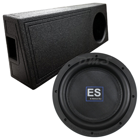 American Bass ES 12 Package | 12 Inch 1600W DVC 4 Ohm Slim Subwoofer & QBomb Ported Truck Box