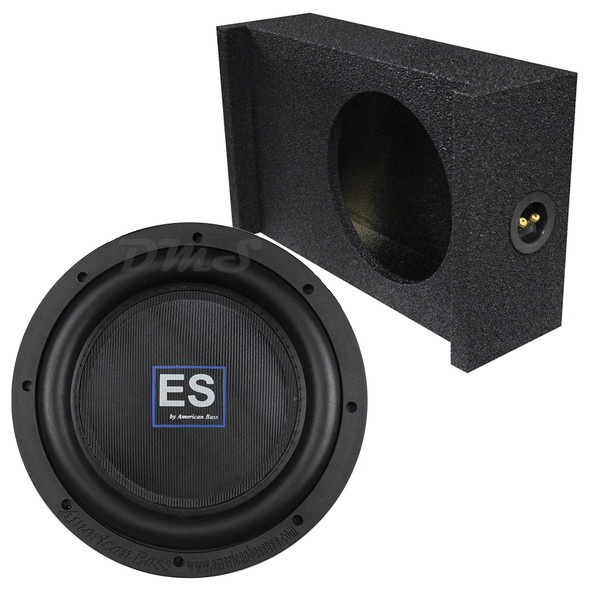 American Bass ES 12 Package | 12 Inch 1600W DVC 4 Ohm Slim Subwoofer & QBomb Sealed Downfire Box