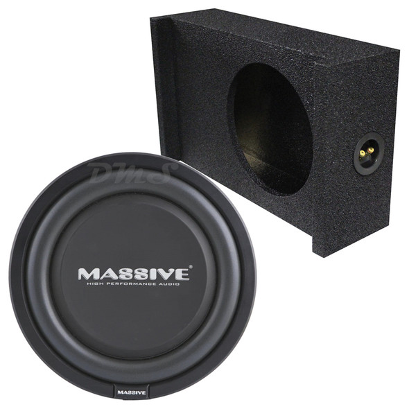 Massive Audio UFO 12 Package | 12" 600W D4 Slim Subwoofer & QBomb Sealed Downfire Box MAIN PHOTO
