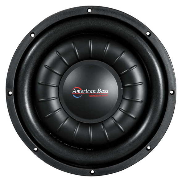 American Bass HAWK Slim 10 Package | 10" 1500W D2 Shallow Subwoofer & QBomb Ported Truck Box FRONT PHOTO OF SUBWOOFER