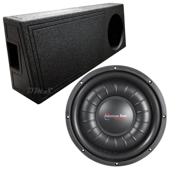 American Bass HAWK Slim 12 Package | 12" 2000W D2 Shallow Subwoofer & QBomb Ported Truck Box MAIN PHOTO
