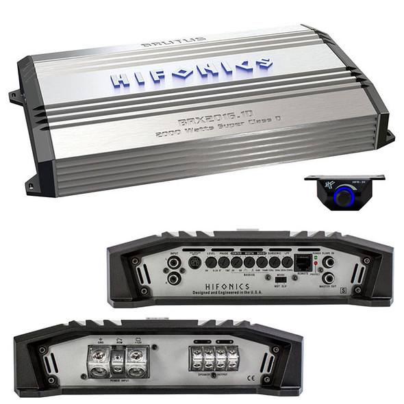 Hifonics Brutus BRX2416.1D | 2400W RMS Monoblock Subwoofer Amplifier