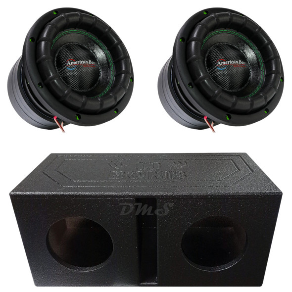 American Bass GODZILLA 8 Package | Dual 8" 2400W D4 Subwoofers & QBomb Ported Box MAIN PHOTO