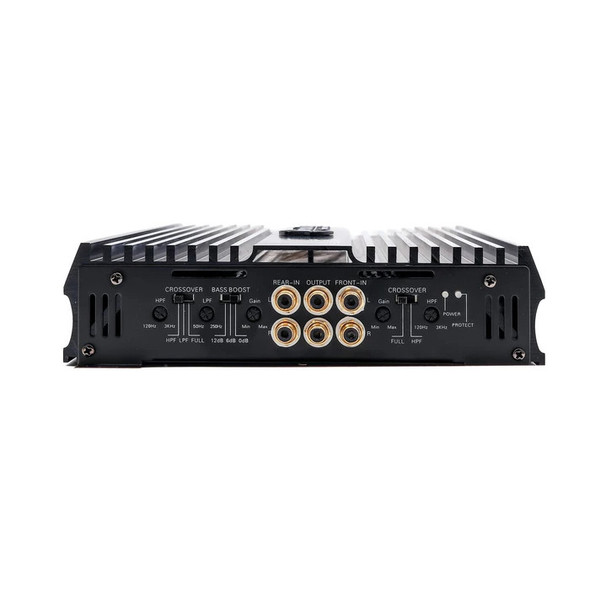 American Bass DB Series 900W Max 4 Channel Full Range Amplifier | DB-9080.4FR SIDE PHOTO OF SIGNAL INPUTS AND CROSSOVER