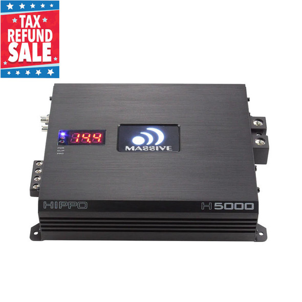 Massive Audio HIPPO H5000 | 5000W RMS Monoblock Subwoofer Amplifier TAX SALE MAIN PHOTO
