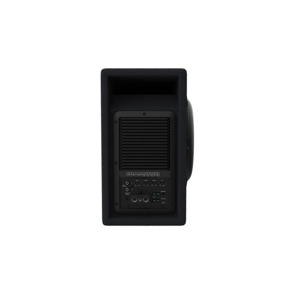 Diamond Audio DESMB8A | 8 Inch Ported 500W Max Powered Subwoofer System SIDE PHOTO OF AMP