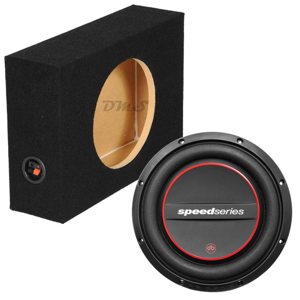 DB Drive SPF10D4 Package | 10 Inch 1000W Max DVC 4 Ohm Shallow Subwoofer & QPower Sealed Slim Box