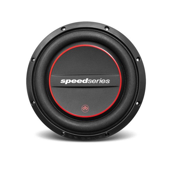 DB Drive Speed Series 10 Package | 10" 1000W D4 Shallow Subwoofer & QBomb Ported Truck Box FRONT PHOTO OF SUB CONE