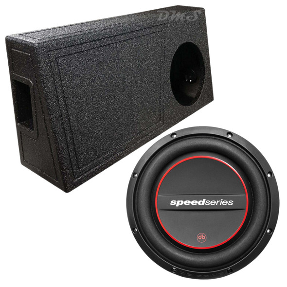 DB Drive SPF10D4 Package | 10 Inch 1000W Max DVC 4 Ohm Shallow Subwoofer & QBomb Ported Truck Box