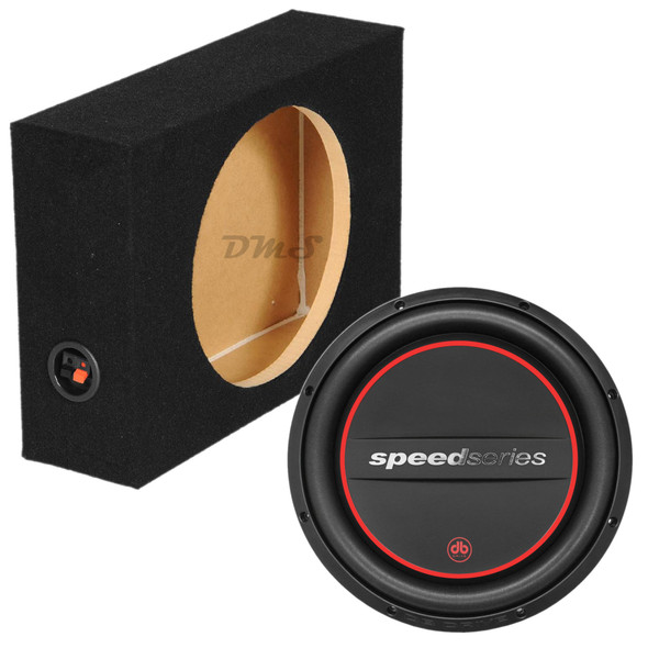 DB Drive SPF12D4 Package | 12 Inch 1000W Max DVC 4 Ohm Shallow Subwoofer & QPower Sealed Slim Box