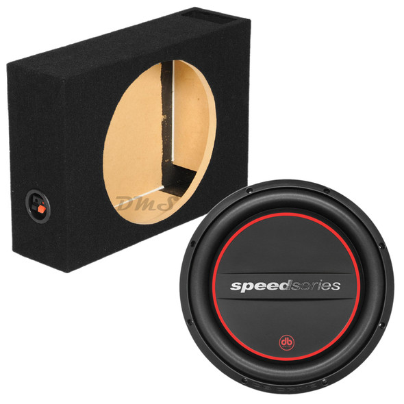 DB Drive Speed Series 12 Package | 12" 1000W D4 Shallow Subwoofer & QPower Ported Slim Box MAIN PHOTO