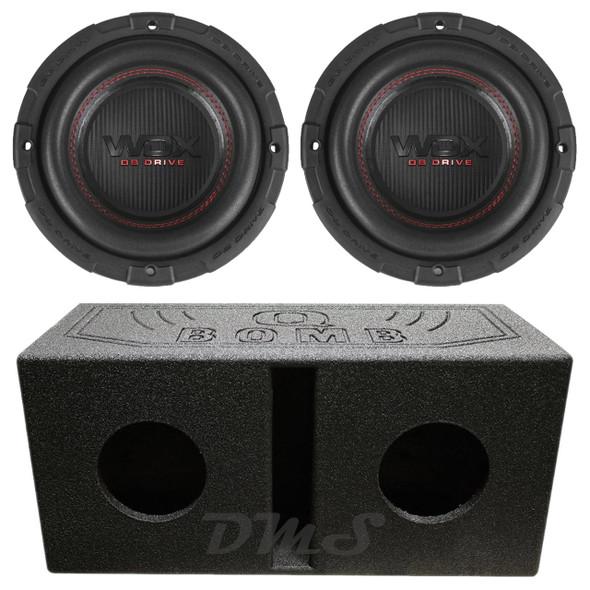 DB Drive WDX6.5G2.4 Package | Dual 6.5 Inch 1500W Max DVC 4 Ohm Subwoofers & QBomb Ported Box