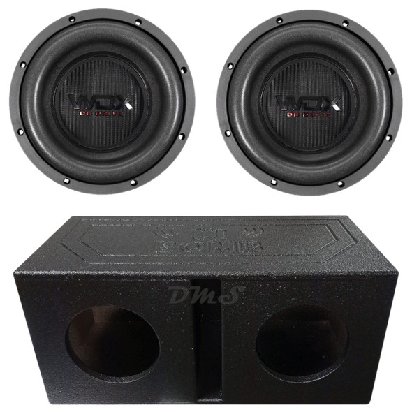 DB Drive WDX8G0.4 Package | Dual 8 Inch 800W Max DVC 4 Ohm Subwoofers & QBomb Ported Box