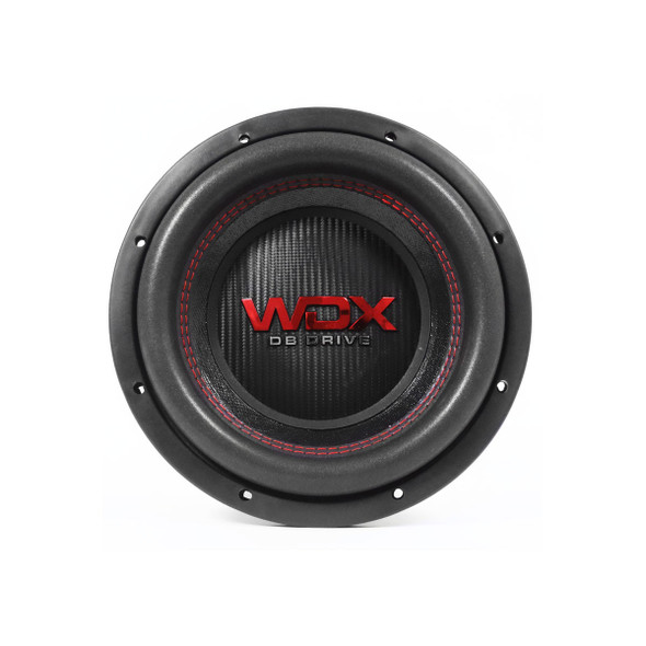DB Drive WDX G1 8 Package | Dual 8" 1200W D4 Subwoofers & QBomb Ported Box FRONT PHOTO OF SUB CONE