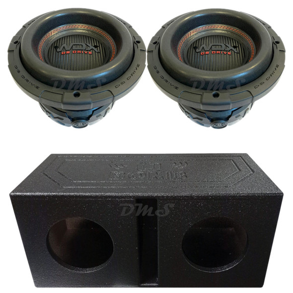 DB Drive WDX8G2.4 Package | Dual 8 Inch 1500W Max DVC 4 Ohm Subwoofers & QBomb Ported Box