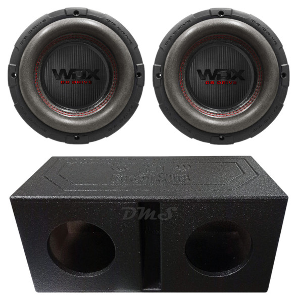 DB Drive WDX8G5.2 Package | Dual 8 Inch 1800W Max DVC 2 Ohm Subwoofers & QBomb Ported Box